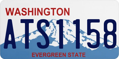 WA license plate ATS1158