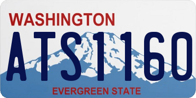 WA license plate ATS1160