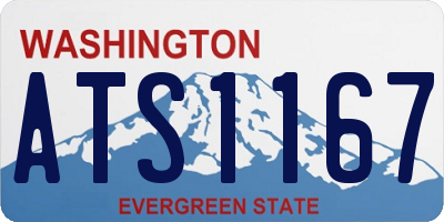 WA license plate ATS1167