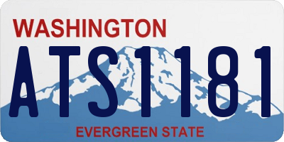 WA license plate ATS1181