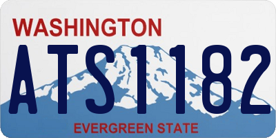 WA license plate ATS1182