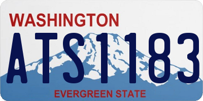 WA license plate ATS1183