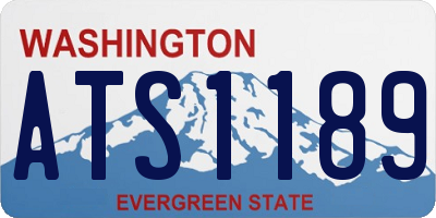 WA license plate ATS1189