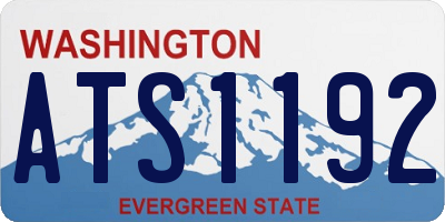 WA license plate ATS1192