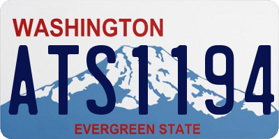 WA license plate ATS1194