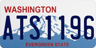 WA license plate ATS1196