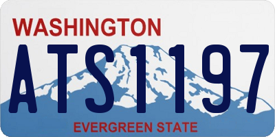 WA license plate ATS1197