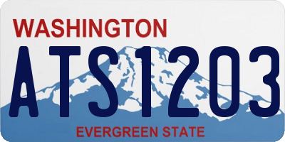 WA license plate ATS1203