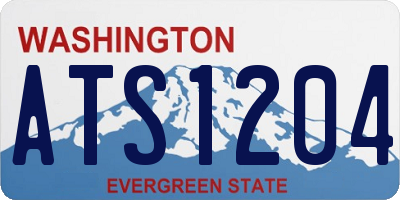 WA license plate ATS1204