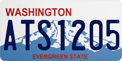 WA license plate ATS1205