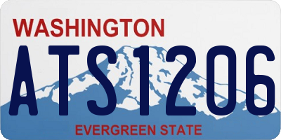 WA license plate ATS1206