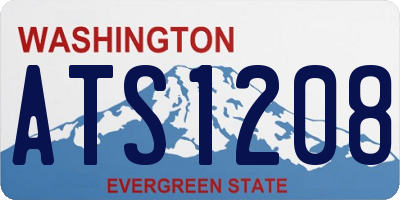 WA license plate ATS1208