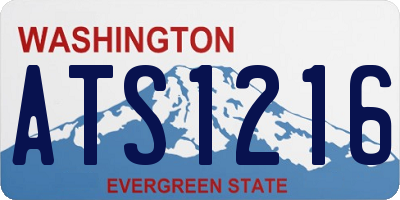 WA license plate ATS1216