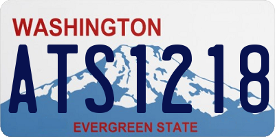 WA license plate ATS1218