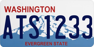 WA license plate ATS1233