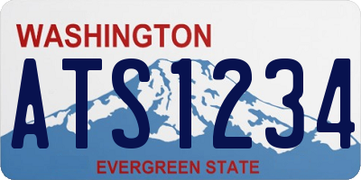 WA license plate ATS1234
