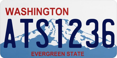 WA license plate ATS1236