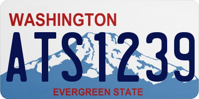 WA license plate ATS1239