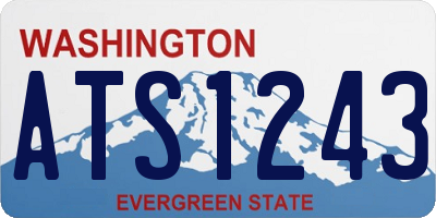 WA license plate ATS1243