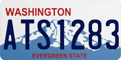WA license plate ATS1283