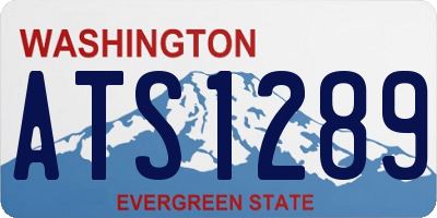 WA license plate ATS1289