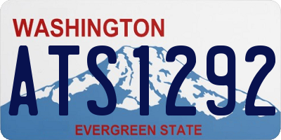 WA license plate ATS1292
