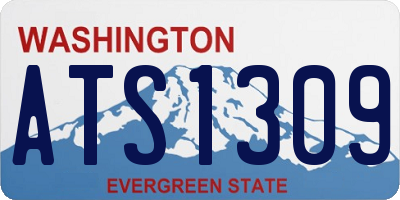 WA license plate ATS1309