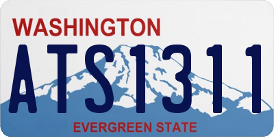WA license plate ATS1311