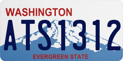 WA license plate ATS1312
