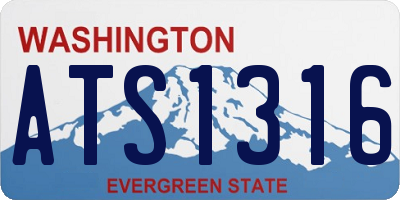 WA license plate ATS1316