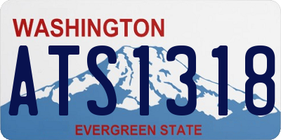 WA license plate ATS1318