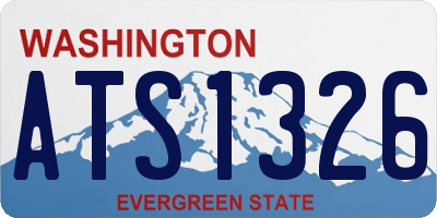 WA license plate ATS1326