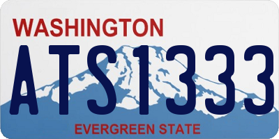 WA license plate ATS1333