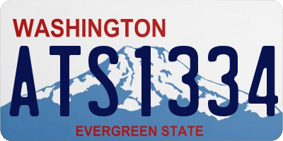 WA license plate ATS1334