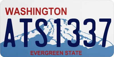WA license plate ATS1337