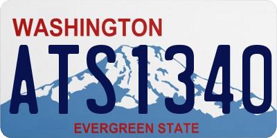 WA license plate ATS1340