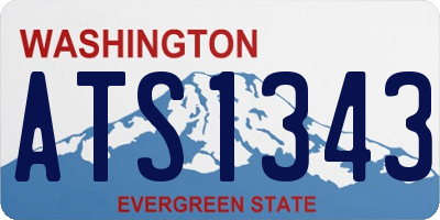 WA license plate ATS1343