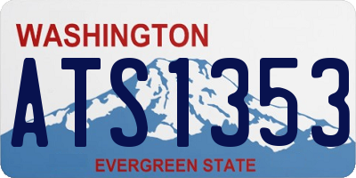 WA license plate ATS1353