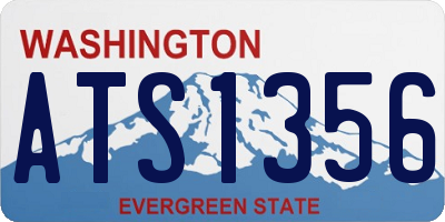 WA license plate ATS1356