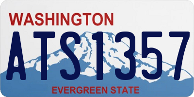 WA license plate ATS1357