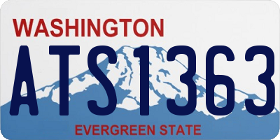 WA license plate ATS1363