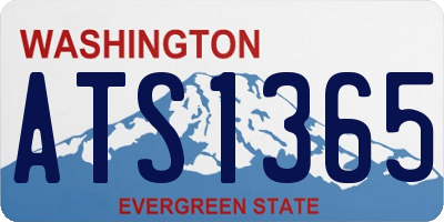 WA license plate ATS1365