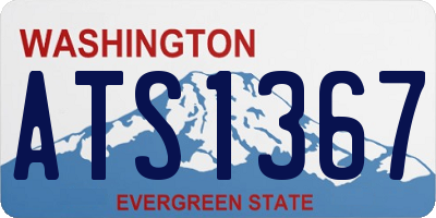 WA license plate ATS1367