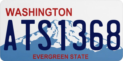 WA license plate ATS1368