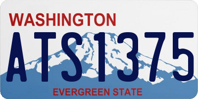 WA license plate ATS1375