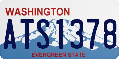 WA license plate ATS1378