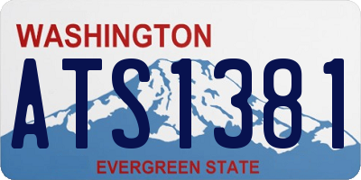 WA license plate ATS1381