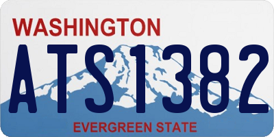 WA license plate ATS1382