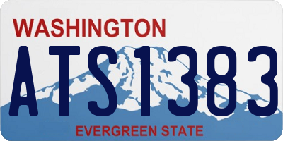 WA license plate ATS1383