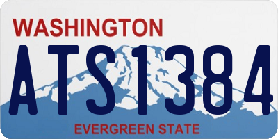 WA license plate ATS1384